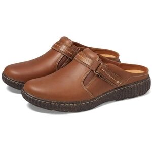 Clarks Women's Brown Leather Slip-On Clogs Caroline May Sz. 9M NWOT